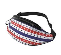 Borsa in vita casual patriottico con bandiera americana per uomo donna Borsa in vita regolabile per viaggiare escursionismo ciclismo corsa festival rave