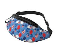 Borsa in vita casual patriottico con bandiera americana per uomo donna Borsa in vita regolabile per viaggiare escursionismo ciclismo corsa festival rave