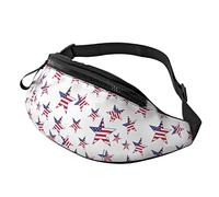 Borsa in vita casual patriottico con bandiera americana per uomo donna Borsa in vita regolabile per viaggiare escursionismo ciclismo corsa festival rave