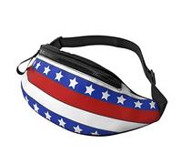 Borsa in vita casual patriottico con bandiera americana per uomo donna Borsa in vita regolabile per viaggiare escursionismo ciclismo corsa festival rave