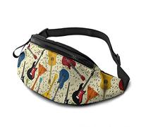 Borsa in vita con nota musicale per chitarra con cintura tasca a tracolla regolabile borsa a tracolla per viaggi escursionismo ciclismo corsa