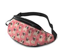 Borsa in vita Cuccioli Carlini Cartoni Animati Tasca a Tracolla Regolabile sul Petto per Viaggiare Escursionismo Ciclismo