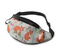 Borsa in vita Forest Fox con Cintura Tasca a Tracolla Regolabile sul Petto per Viaggiare Escursionismo Ciclismo Corsa