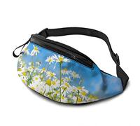 Borsa in vita margherita bianca con cintura tasca a tracolla regolabile borsa a tracolla per viaggi escursionismo ciclismo corsa