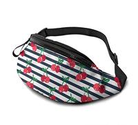 Borsa in vita Modello Ciliegia con Cintura Tasca a Tracolla Regolabile sul Petto per Viaggiare Escursionismo Ciclismo Corsa