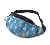Borsa in vita per cani con cintura tasca a tracolla regolabile borsa a tracolla per viaggi escursionismo ciclismo corsa