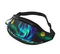 Borsa in vita unisex con stampa dell'aurora boreale, Borsa in vita con tracolla regolabile per sport da escursionismo da viaggio