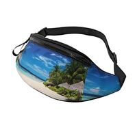 Borsa in vita unisex con stampa di paesaggi marini, Borsa in vita con tracolla regolabile per sport da escursionismo da viaggio