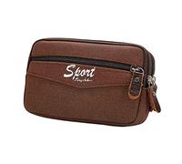 Borsa Indossare Mobile Marsupio Telefono Borsa Cintura Borsa da Uomo Escursionismo Marsupio Porta Bottiglia d'acqua, Caff, 17X4X11
