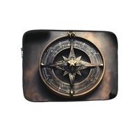 Borsa interna per computer portatile con bussola con rune norrene, design magico, 43 cm, borsa interna portatile antiurto, adatta per viaggi, ufficio, ecc.