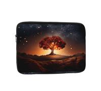 Borsa interna per laptop con albero antico nella notte cielo custodia per laptop valigetta per il trasporto della copertura del computer portatile, nero, 17 inch