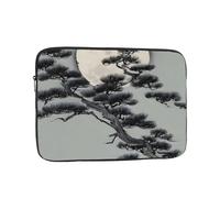 Borsa interna per laptop con albero di pino sotto la luna, 13 pollici, borsa interna portatile antiurto adatta per viaggi, ufficio, ecc.