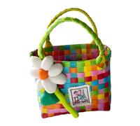 Borsa intrecciata a fiori Cestino piccolo in campagna per la raccolta del