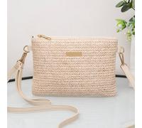 Borsa intrecciata da donna, nuovi arrivi, versatile, piccola e quadrata, adatta per spalla/tracolla, all'ingrosso, borsa da spiaggia, perfetta per l'estate, per le vacanze e l'uso quotidiano Colore un