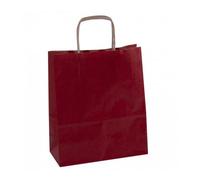 Borsa Kraft Rossa 18 x 8 x 21 cm - Soluzione Ecologica per Negozi NEW
