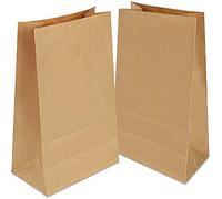 Borsa Kraft, sacchetto Kraft 100 pezzi 12 x 7 x 21,5 cm, sacchetto di carta kraft, sacchetto regalo, sacchetto di carta per Natale, festa, compleanno, matrimonio
