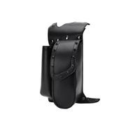 Borsa Laterale Borsa Sella Bauletto Custodia Portaoggetti in Pelle Sintetica con Pannello Frontale Esterno per Accesso Rapido Cuciture Rinforzate E, Borsa Da Cavaliere Nera Sinistra