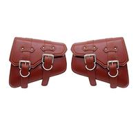 Borsa laterale da sella di grande capacità Borsa Impermeabile Borse Da Sella Per Moto Per Attrezzi Laterale Per In Pelle Pu Bagagli Per Porta Esterna Per Sportster XL 883 1200(Brown)