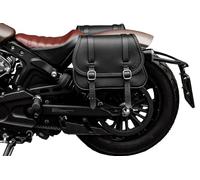 Borsa laterale in cuoio compatibile con Indian Scout Rogue, Scout Bobber 2018-2024,Scout Twenty, Scout Bobber sixty, Sistema aperture rapide, Borsa viaggio moto,100% Made in italy (SX)