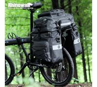 Borsa laterale per bici Rhinowalk 3 In 1 grande capacità con copertura antipioggia portapacchi posteriore borse per bagagliaio per biciclette pieghevoli da strada Mtb E-Bike