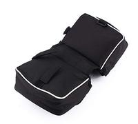 Borsa laterale per bicicletta doppia borsa laterale, borsa laterale anteriore per bicicletta Borsa laterale doppia per portabici per portaoggetti, nera