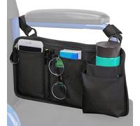 Borsa Laterale per Sedia a Rotelle Borsa da Viaggio con Portabicchiere | Borsa Bracciolo Carrozzina Per Bevanda Telefono Portafoglio Adulti Anziani Viaggio Outdoor Sedia A Rotelle Elettrica