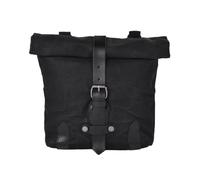 Borsa Laterale Vintage Per Moto Satchel Borsa Da Appendere In Tela Cerata E Olio Impermeabile Per Piccoli Attrezzi Da Appendere Per Bici Elettriche Moto Selle Bagagli(Black)