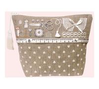 Borsa Le Bonheur des Dames contato kit punto croce "Pochette White Couture", 23x