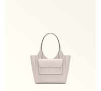 Furla Lea Borsa Shopper S, Lino, Pelle, 38x25x9 cm, con Tracolla Amovibile e Borsa Sganciabile