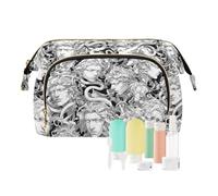 Borsa leggera bianca e nera del cambiamento delle borse di trucco di viaggio delle borse di trucco per il grande