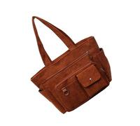 Borsa leggera in velluto a coste per le donne di grande capacità ascelle Pack Multi tasca borsa a tracolla casual per lavoro pendolarismo, Marrone, As the pic show