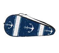 Borsa leggera per racchette da tennis con motivo a tema nautico, per giovani e adulti