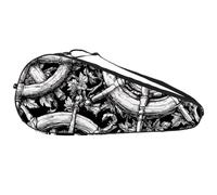 Borsa leggera per racchette da tennis, stile vintage, con simboli nautici, per giovani e adulti