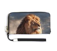 Borsa lunga alla moda con stampa di due leoni, design interno multi-scomparto per soddisfare le diverse esigenze di viaggio
