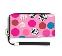 Borsa lunga alla moda di grande capacità, con stampa a pois rosa pazzi, design interno multi-scomparto - soddisfa le tue diverse esigenze di viaggio