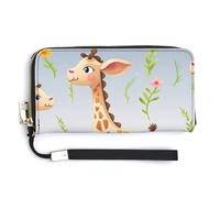 Borsa lunga alla moda di grande capacità con stampa giraffa, design interno multi-scomparto - soddisfa le tue diverse esigenze di viaggio