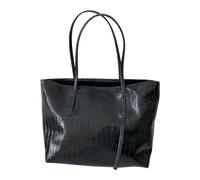 Borsa madre con nappa solida grande capacità borsa a tracolla borsa extra large Utility Tote Bag, Nero , Taglia unica