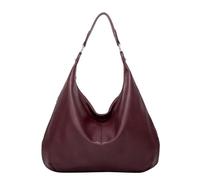 Borsa madre con nappa solida, grande capacità, una borsa a tracolla, borse a tracolla da donna grande scuola, Colore: rosso, taglia unica