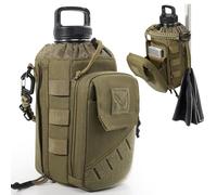 Borsa magnetica da palestra per bottiglia da 1 a 2 l, per uomini e donne, con scomparto per cellulare, clip magnetica rimovibile, pannello MOLLE e cinghia regolabile per palestra, sport, viaggi