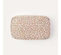 Borsa make-up quadrata con stampa leopardata, borsetta trucchi, astuccio cosmetici, necessaire da viaggio, articoli da viaggio essenziali da crociera, articoli essenziali per il dormitorio, regali per