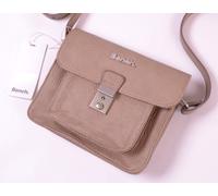 Borsa Malke BENCH Marrone, Piccola Borsa A Spalla Taupe Nuova