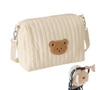 Borsa Mamma Neonato con Orsetto, per Parto Ospedale e Cambio Pannolini, Borsa Passeggino Universale con Doppia Chiusura, Organizer Porta Pannolini e Salviette, Teddy Bag Elegante
