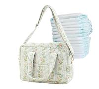 Borsa Mamma Pochette Organizer Da Weekend Trapuntata In Misto Cotone