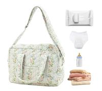 Borsa Mamma Tote Trapuntata In Misto Cotone Con Organizer, Caddy E Pouch
