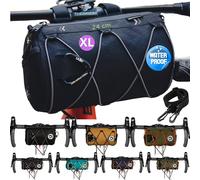 Borsa Manubrio Bici Grande con Tracolla Borsa Bicicletta Impermeabile Nylon 3,8L 24x14x14 cm Accessori MTB E-Bike Completi Cesta Porta Utensili e Telefono