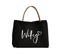 Borsa Mare Donna Borsa tote for la sposa, regalo for la doccia della sposa, for la signora moglie, fidanzata, addio al celibato, borsa da spiaggia, borsa da viaggio for la spesa(Wifey 01)