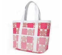Borsa Mare Grande Stella Del Mare Geometria Rosa Borsa Mare Donna Resistente Beach Tote Bag Spiaggia Con Zip Shopping Bag Donna Borse Mare Pieghevole Leggera Borsone Piscina Viaggio 33x32cm/1 Pezzi