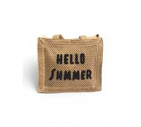 Borsa Mare In Paglia Papalina Ricamata Hello Summer
