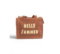 Borsa Mare In Paglia Papalina Ricamata Hello Summer