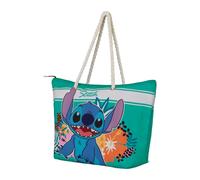 BORSA MARE LILO E STITCH TROPIC 52X37X17 CM CON ZIP E MANICI DISNEY CON CERNIERA